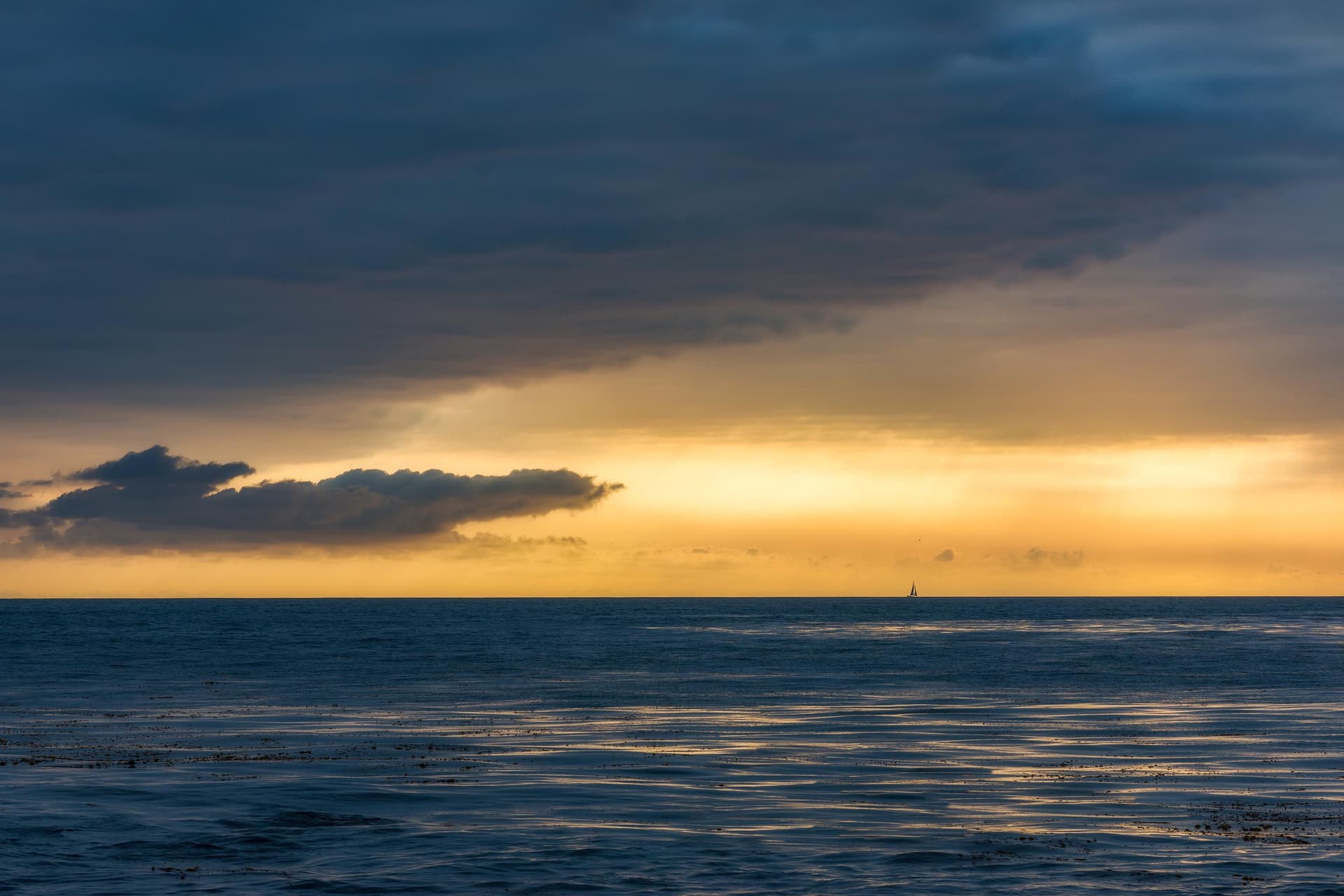 Drifting Sailboat, California