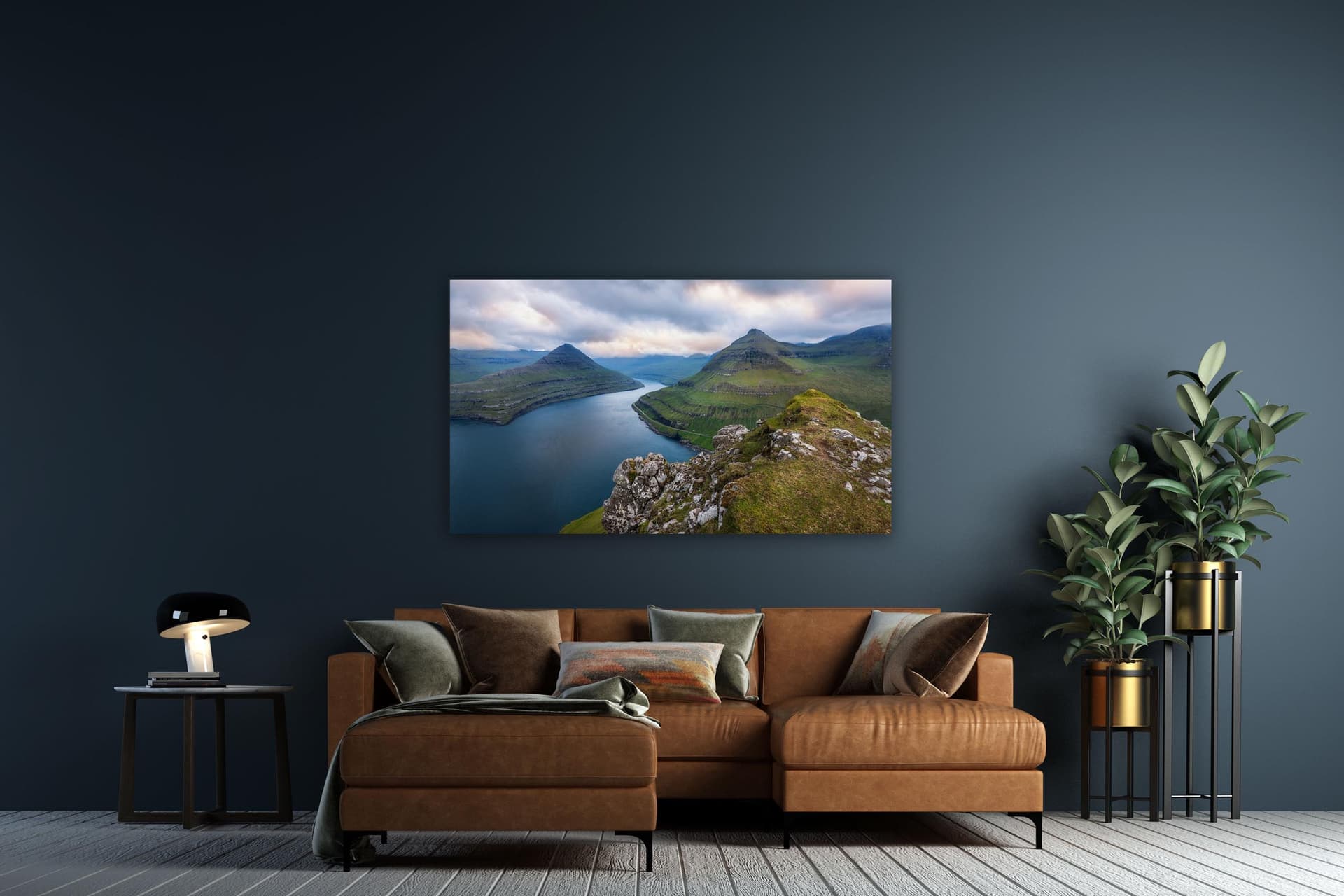 Wall art of Fjord in Gjogv, Faroe Islands by Brent Goldman Photography