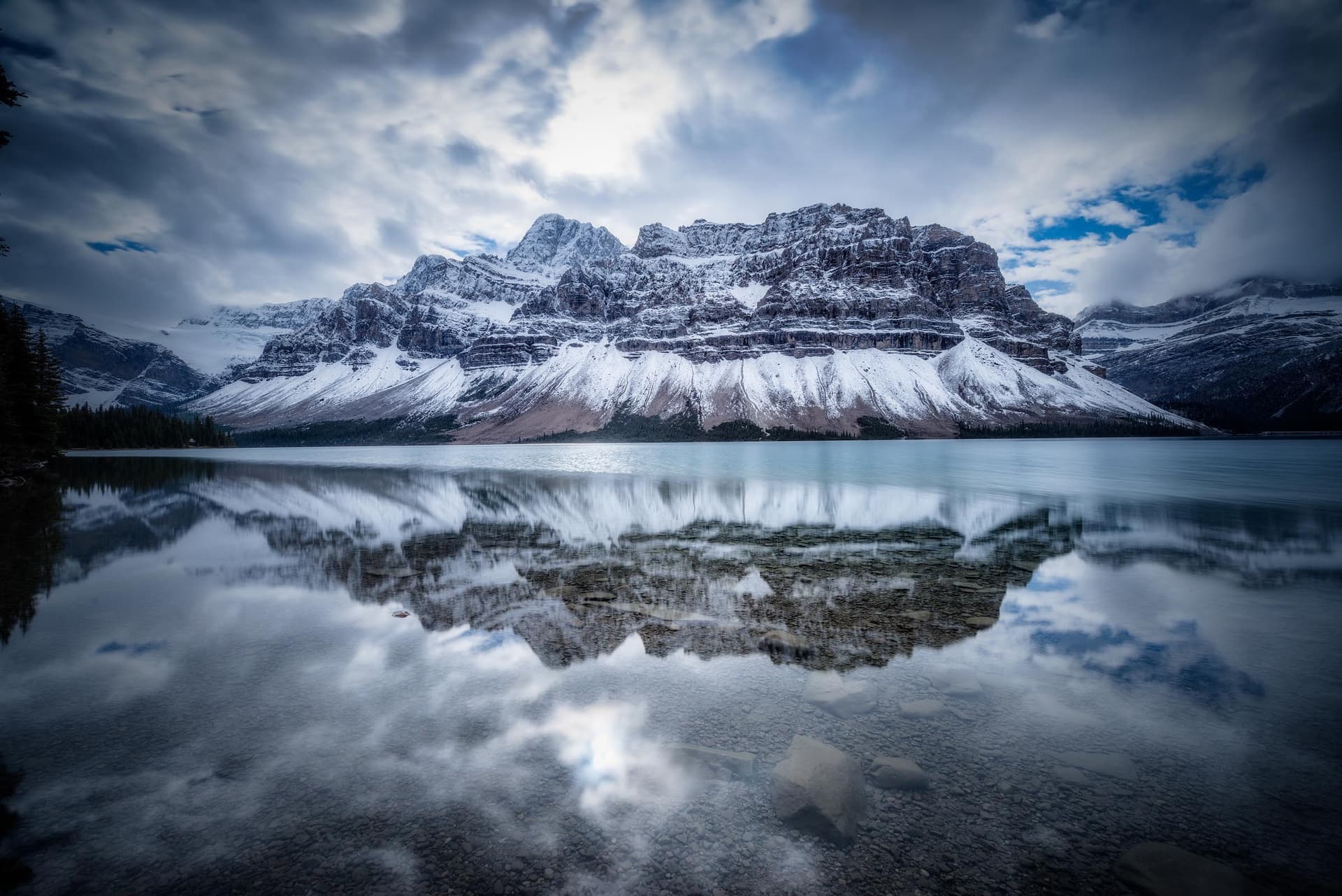 Photograph of Bow Lake in Banff, Canada by Brent Goldman Photography