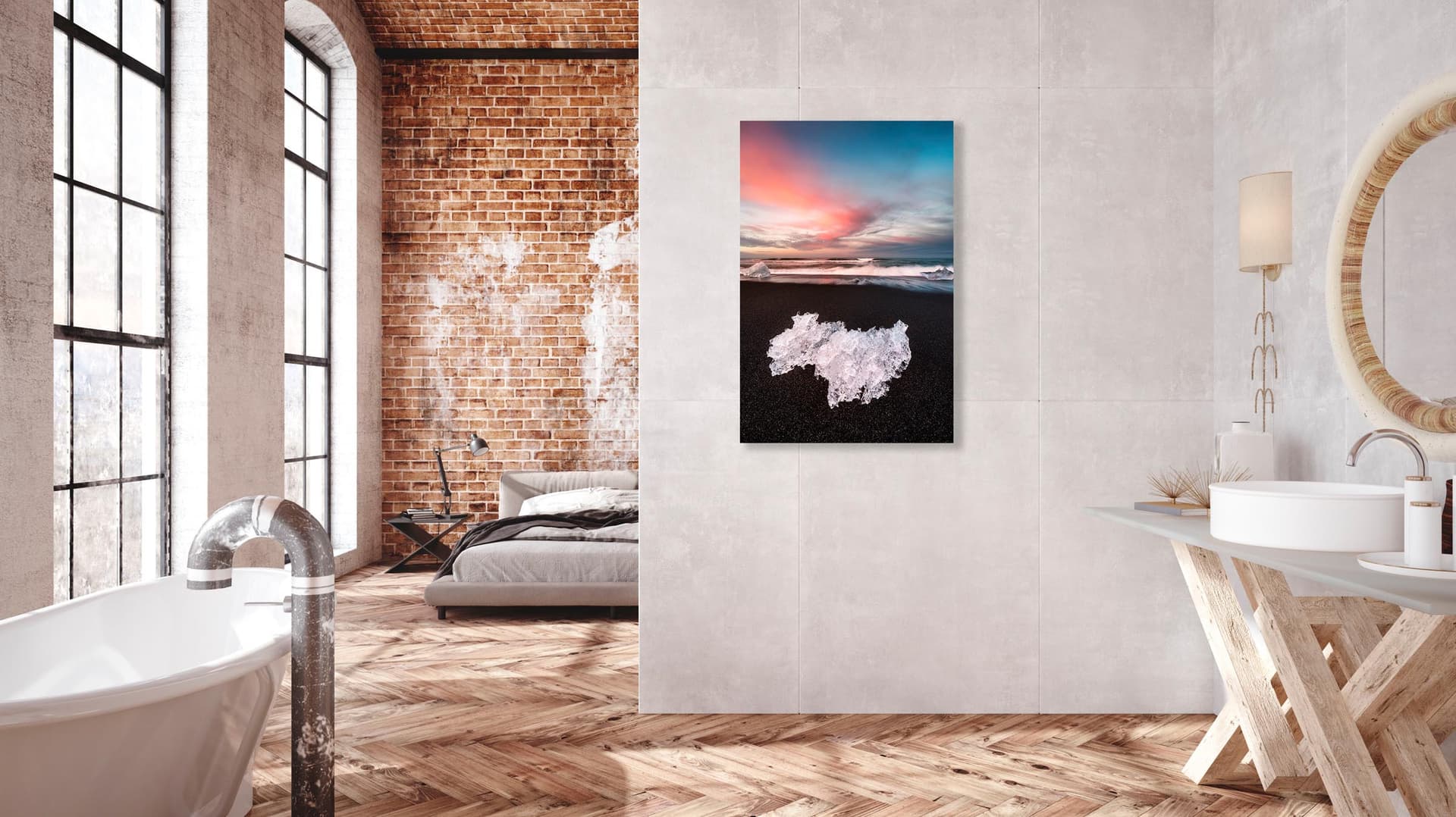 Wall art of Ice Beach in Jokulsarlon, Iceland by Brent Goldman Photography