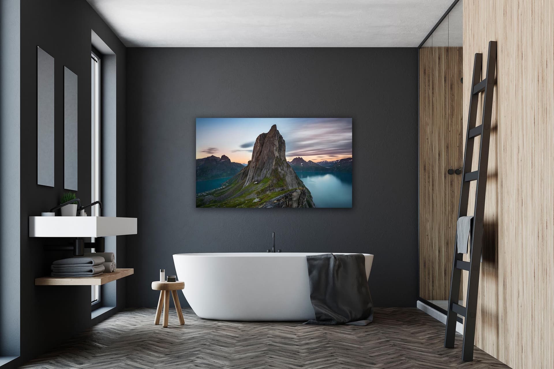 Wall art of Segla Mountain in Senja, Norway by Brent Goldman Photography