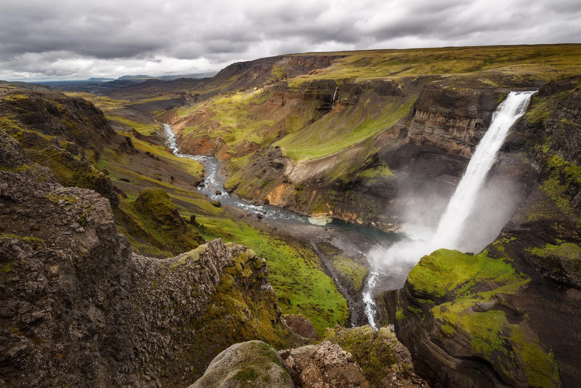 Photograph of Haifoss Waterfall in Highlands, Iceland by Brent Goldman Photography