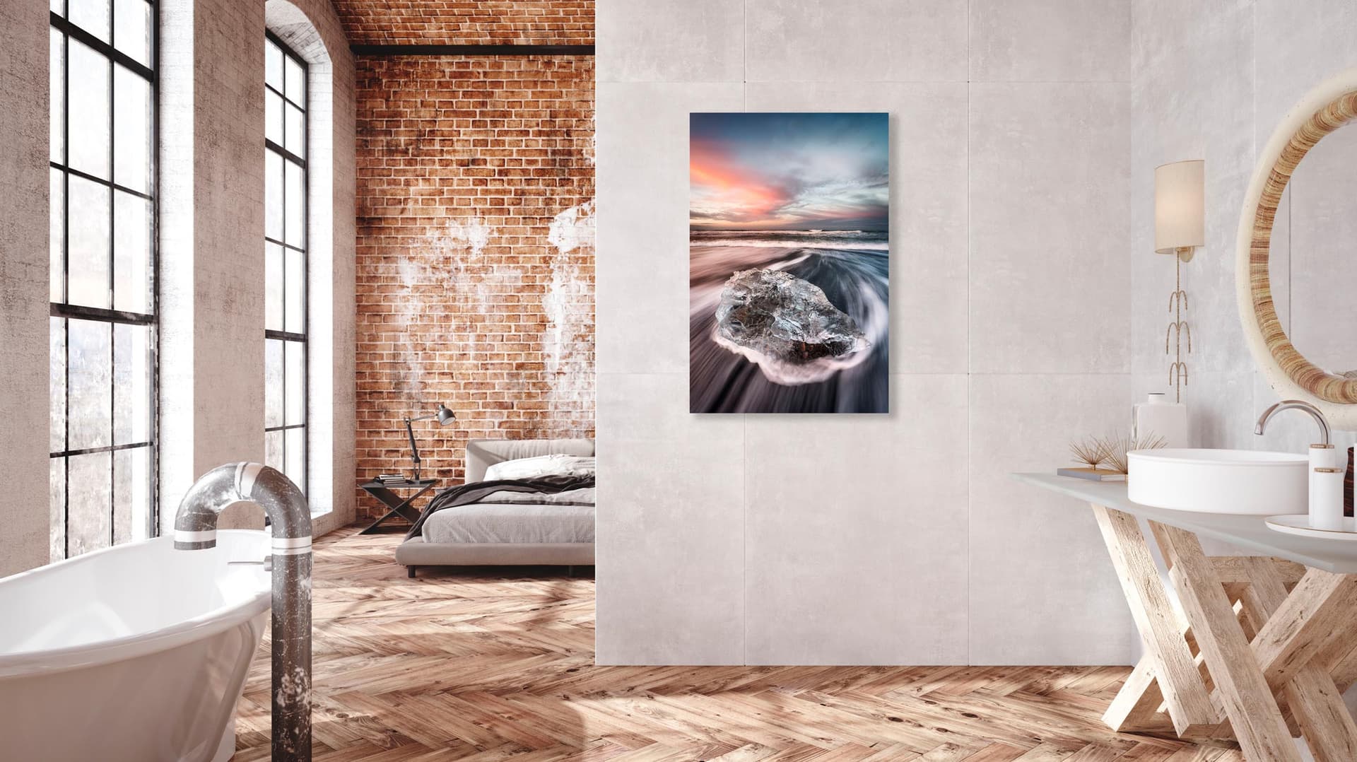 Wall art of Ice Beach in Jokulsarlon, Iceland by Brent Goldman Photography