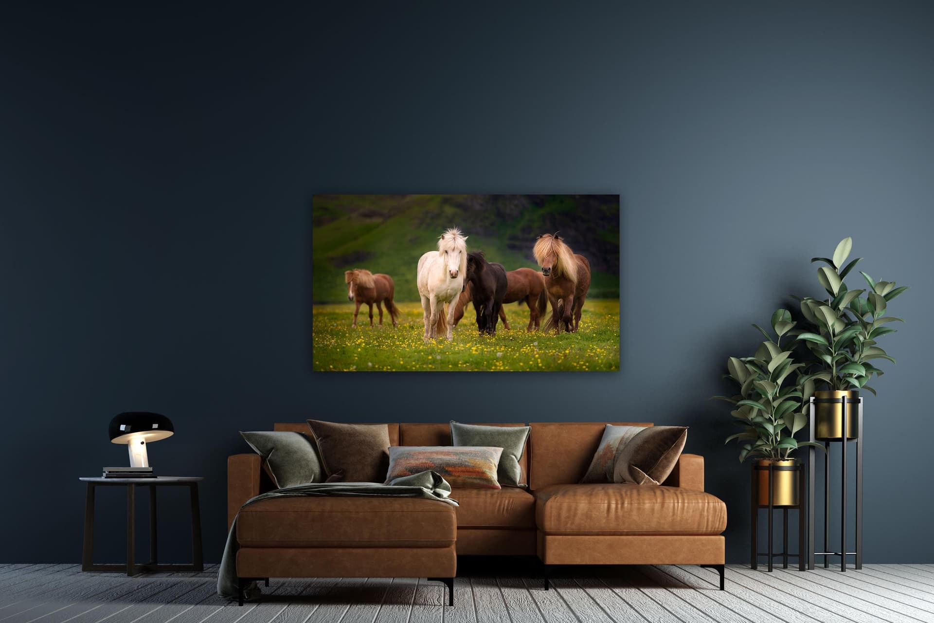 Wall art of Horses in Ring Road, Iceland by Brent Goldman Photography