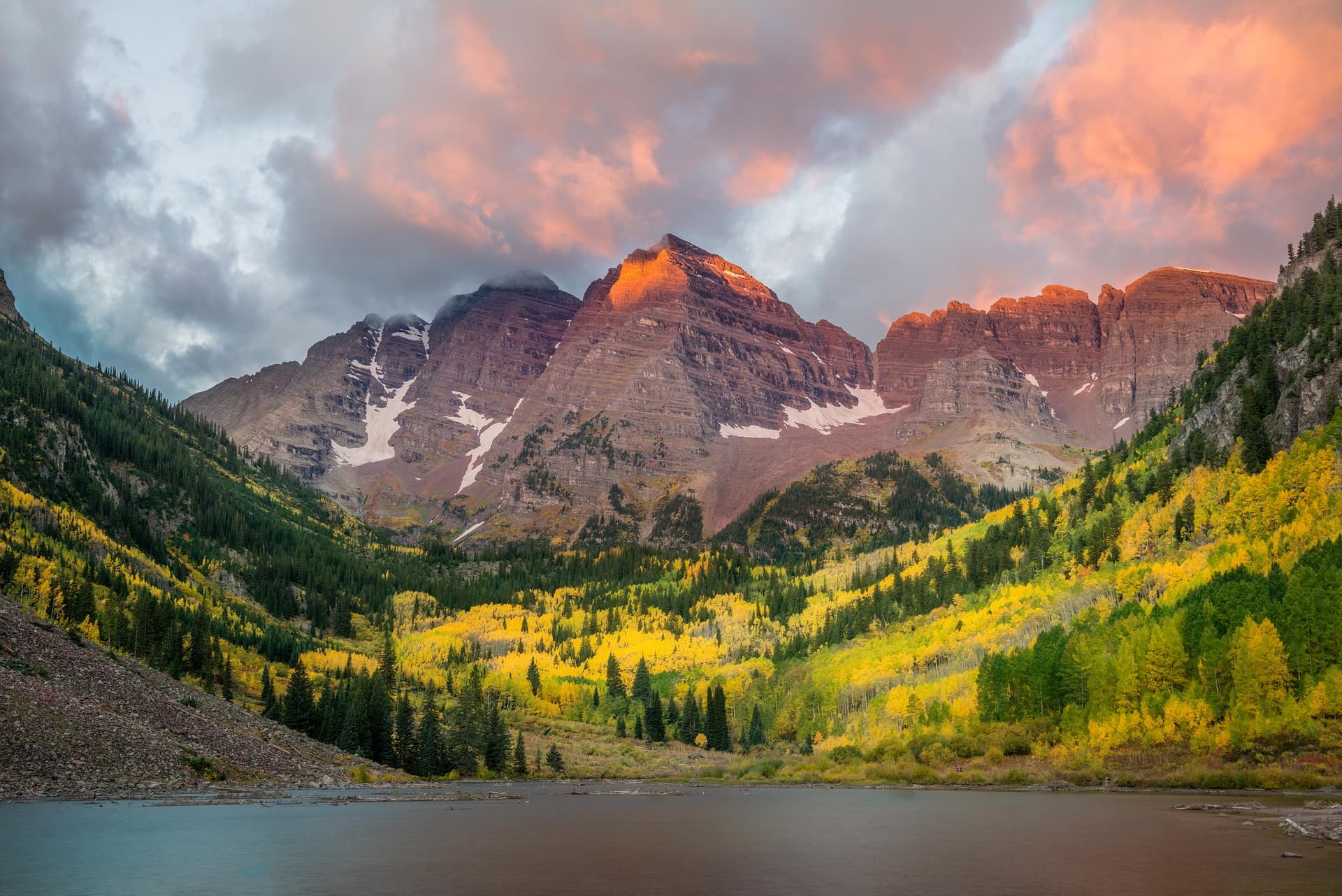 Photograph of Maroon Bells in Aspen, Colorado by Brent Goldman Photography