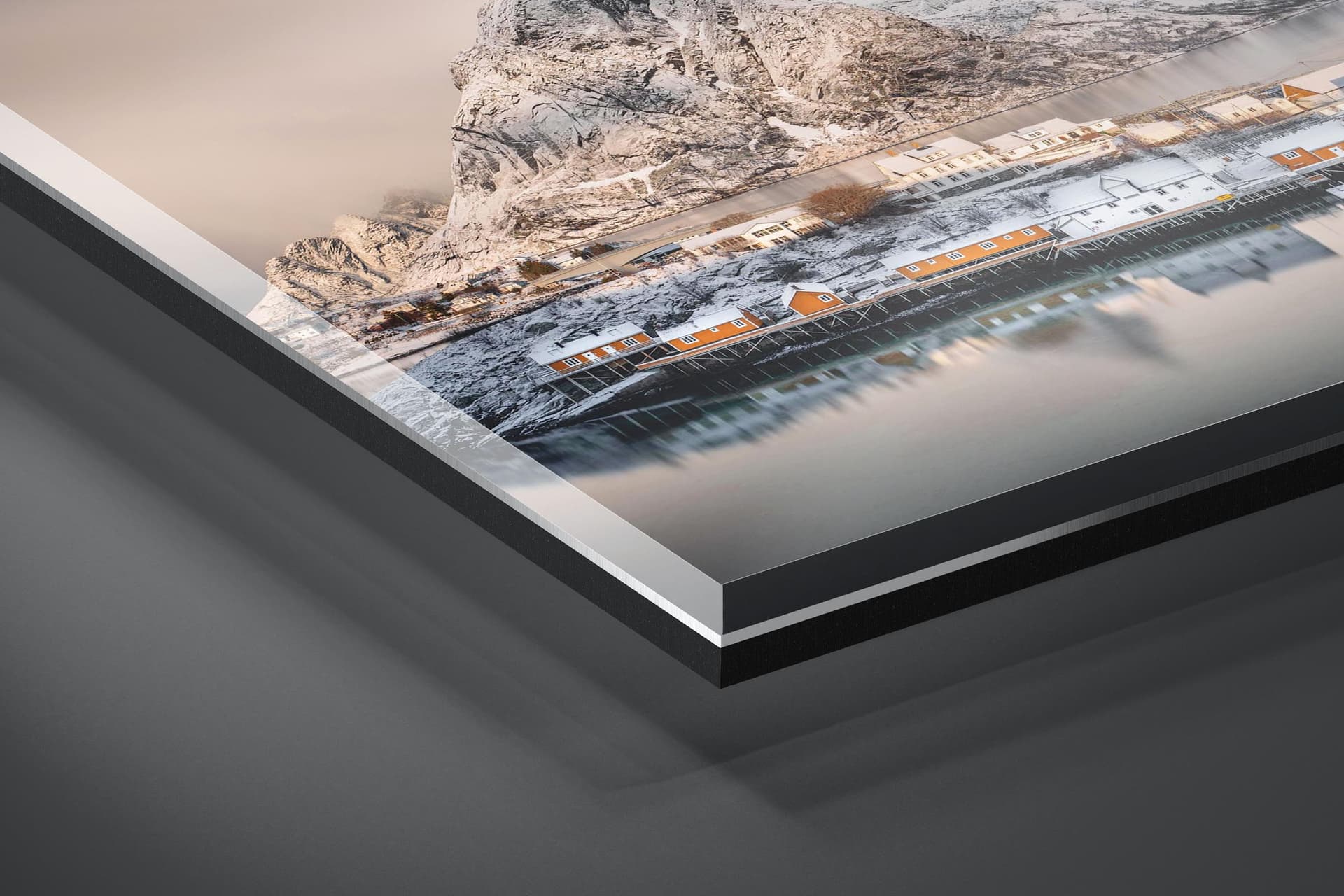 Fine art limited edition acrylic print of Sakrisøy in Lofoten, Norway by Brent Goldman Photography