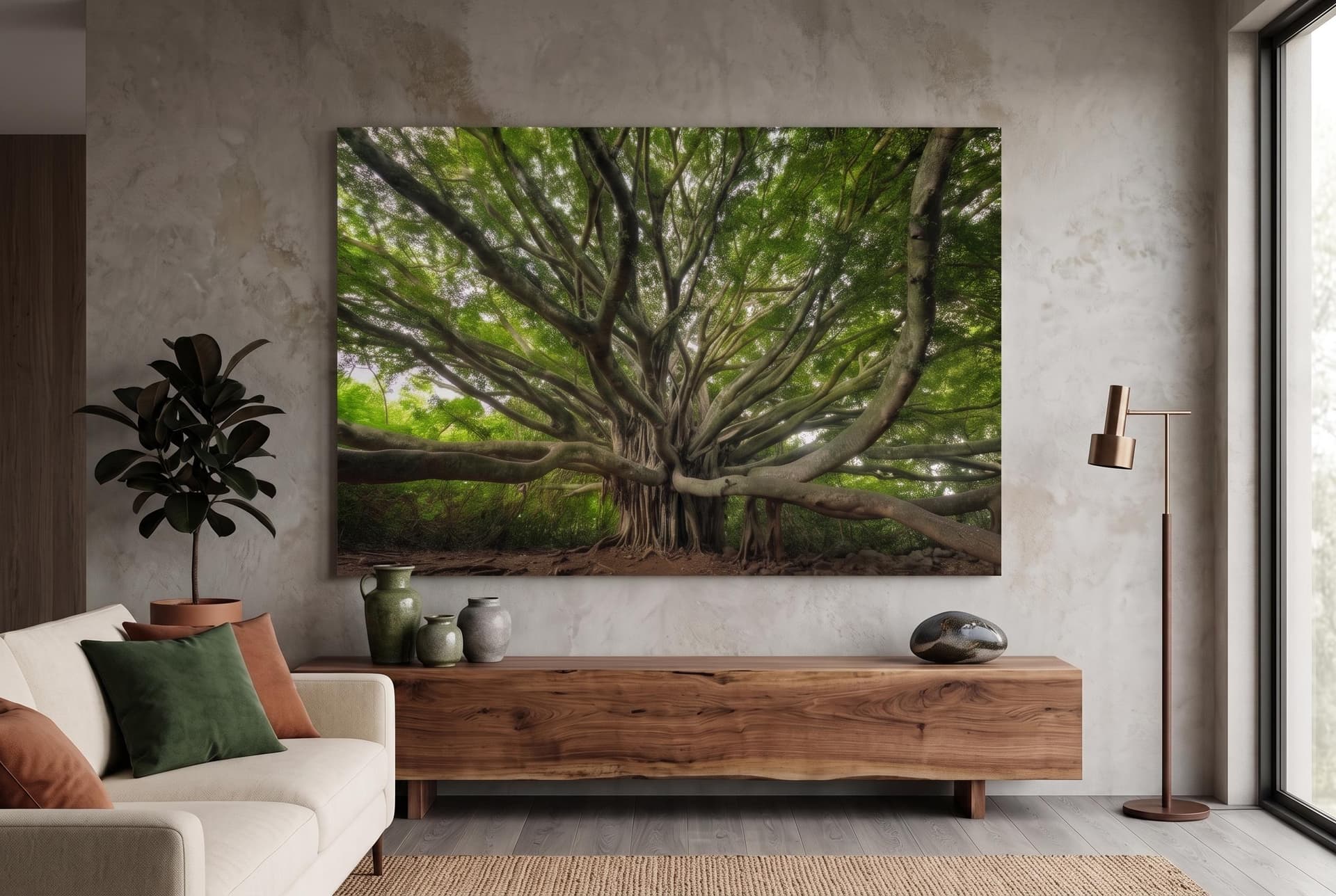 Wall art of Giant Banyan Tree in Haleakalā National Park, Hawaii by Brent Goldman Photography