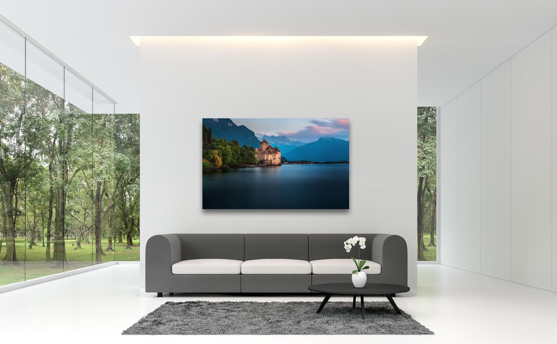 Wall art of Chillon Castle in Lake Geneva, Switzerland by Brent Goldman Photography
