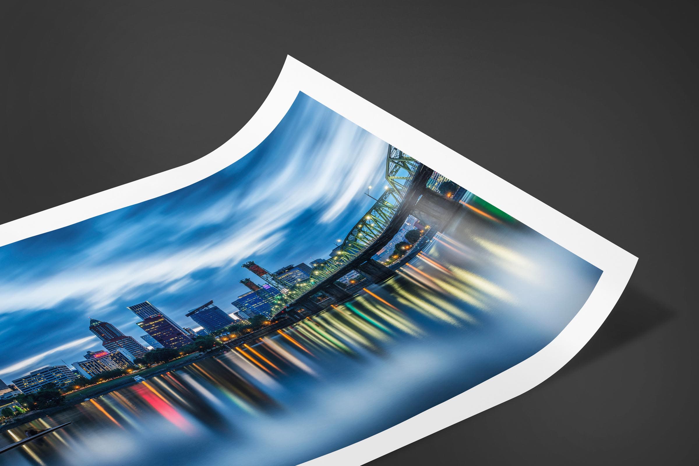 Fine art limited edition print of Hawthorne Bridge in Portland, Oregon by Brent Goldman Photography