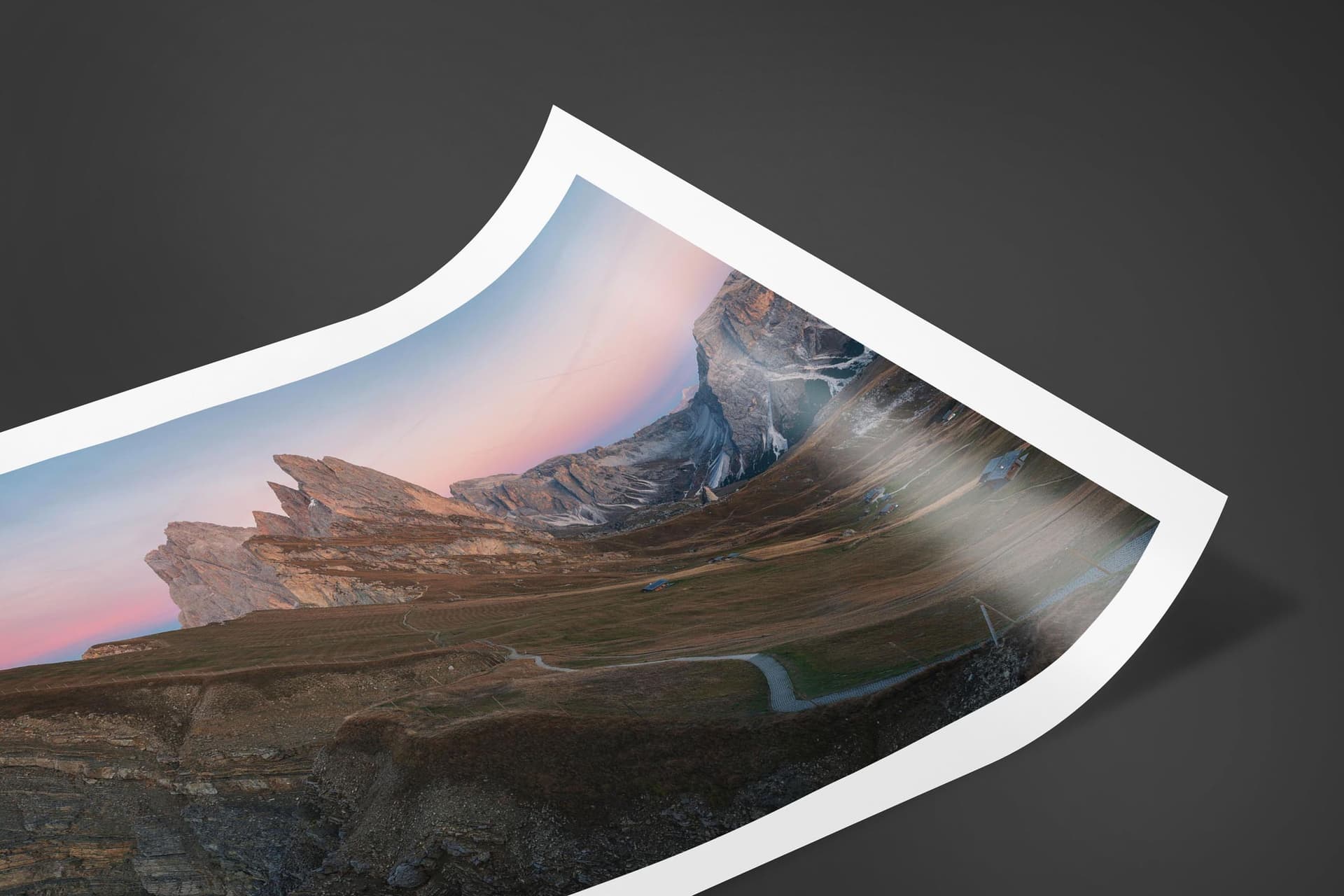 Fine art limited edition print of Seceda Mountains in Dolomites, Italy by Brent Goldman Photography