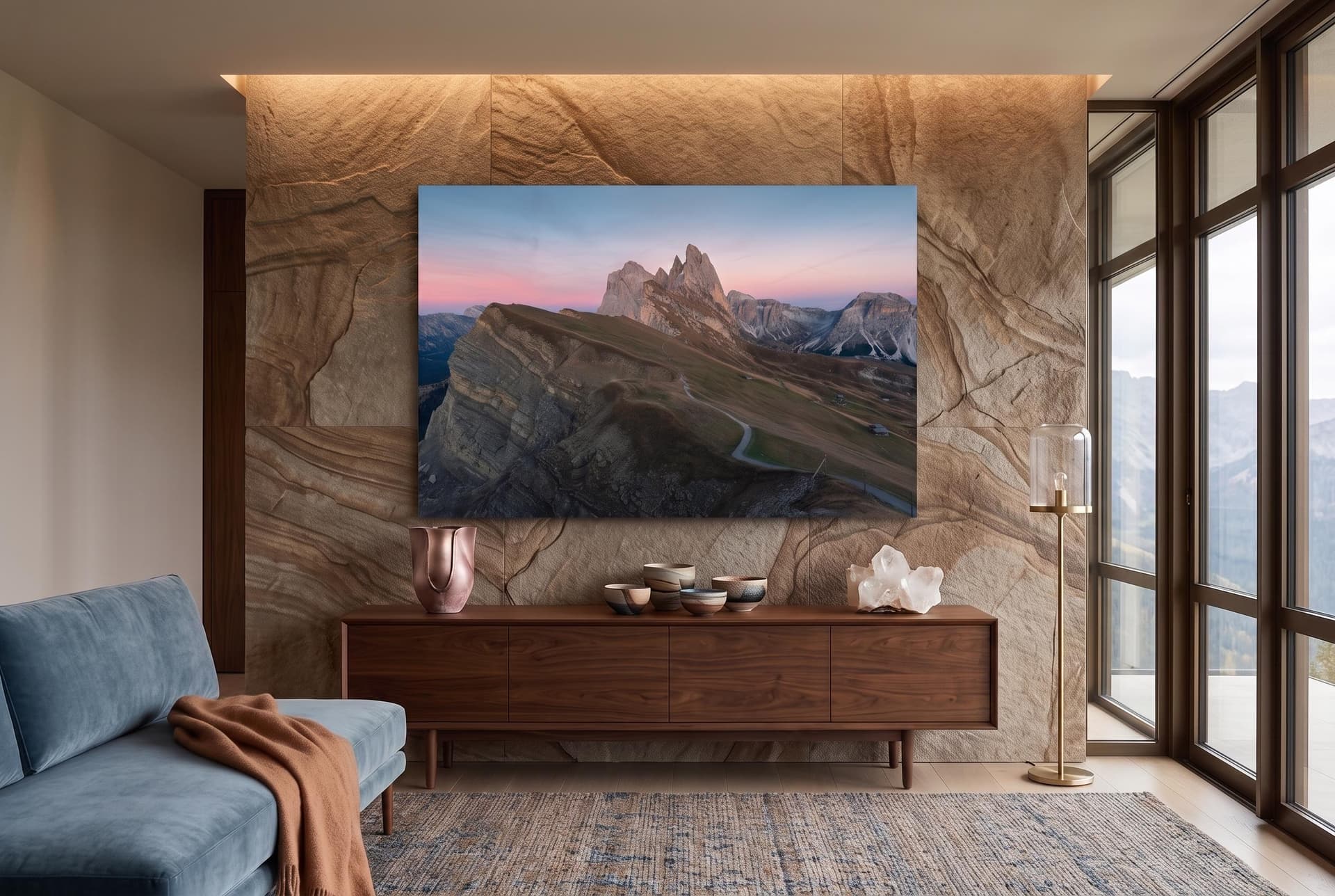 Wall art of Seceda Mountains in Dolomites, Italy by Brent Goldman Photography