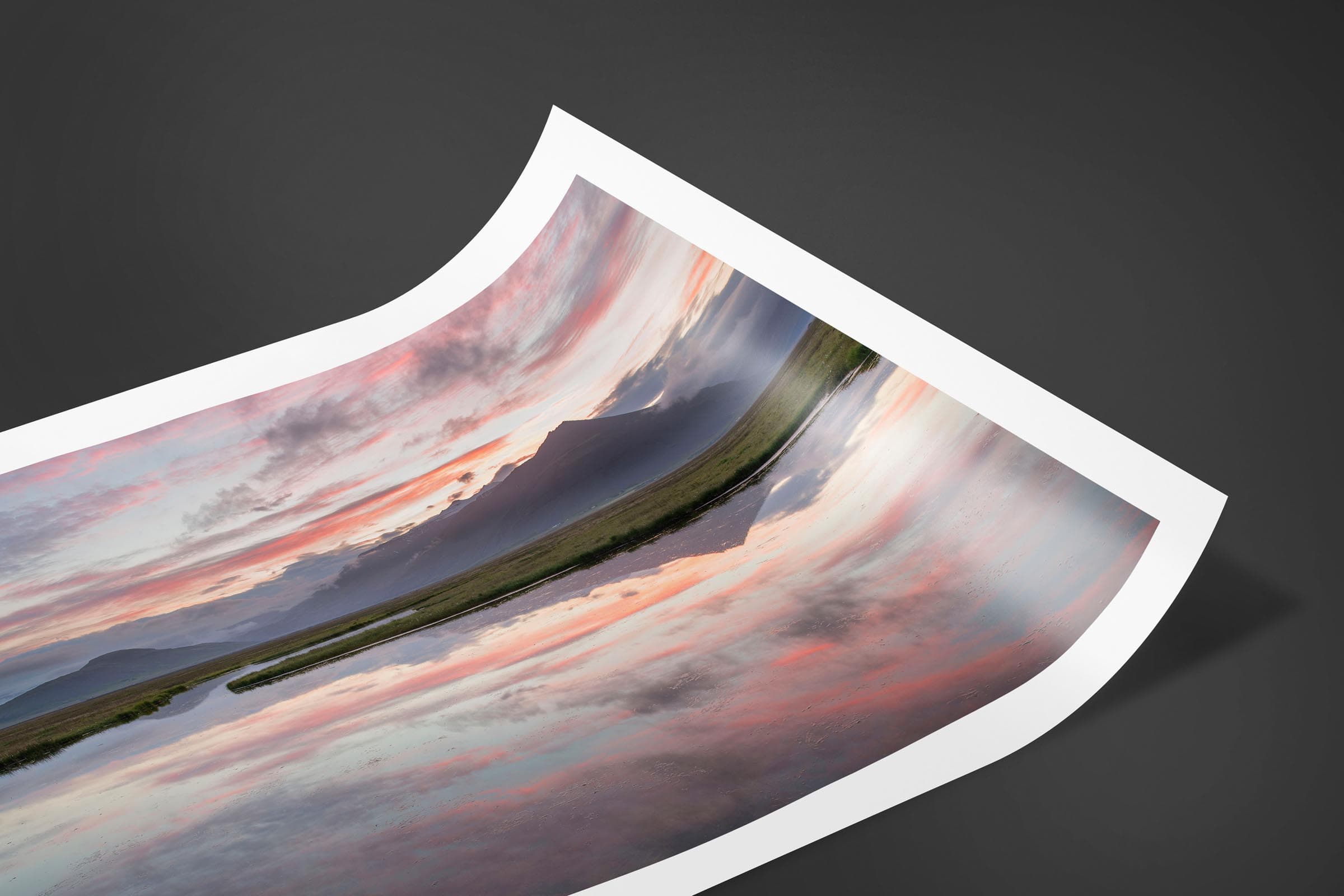 Fine art limited edition print of Mountain Reflections in Geitafell, Iceland by Brent Goldman Photography