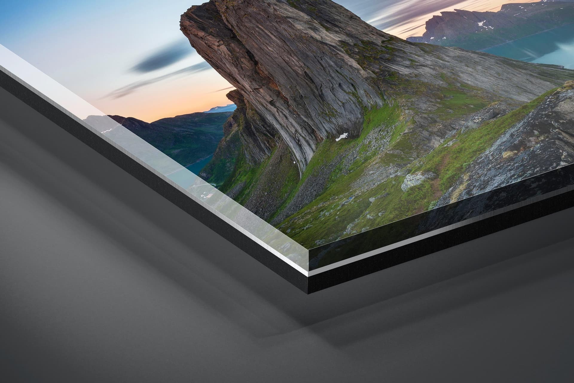 Fine art limited edition acrylic print of Segla Mountain in Senja, Norway by Brent Goldman Photography