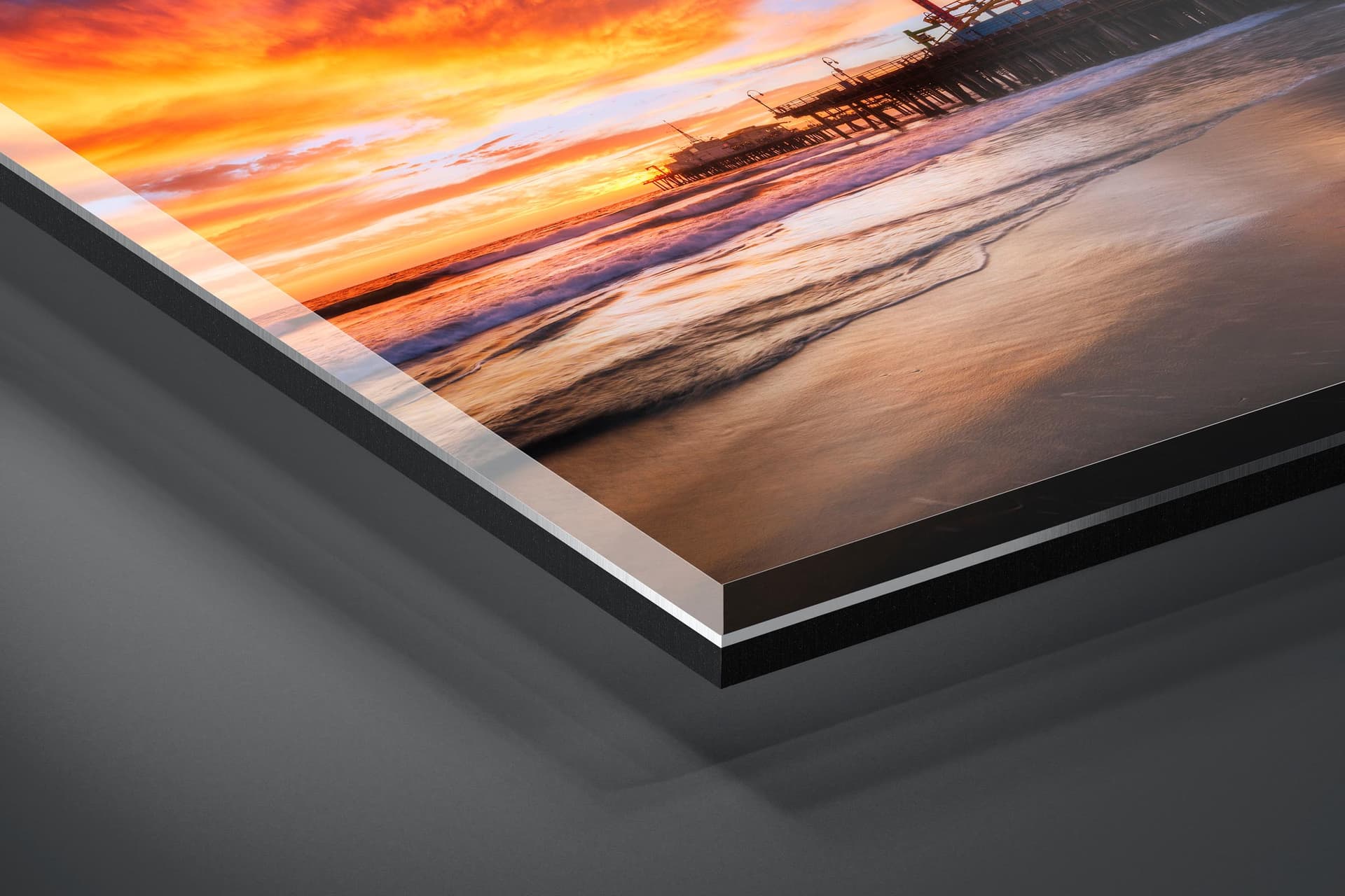 Fine art limited edition acrylic print of Santa Monica Pier in Santa Monica, California by Brent Goldman Photography