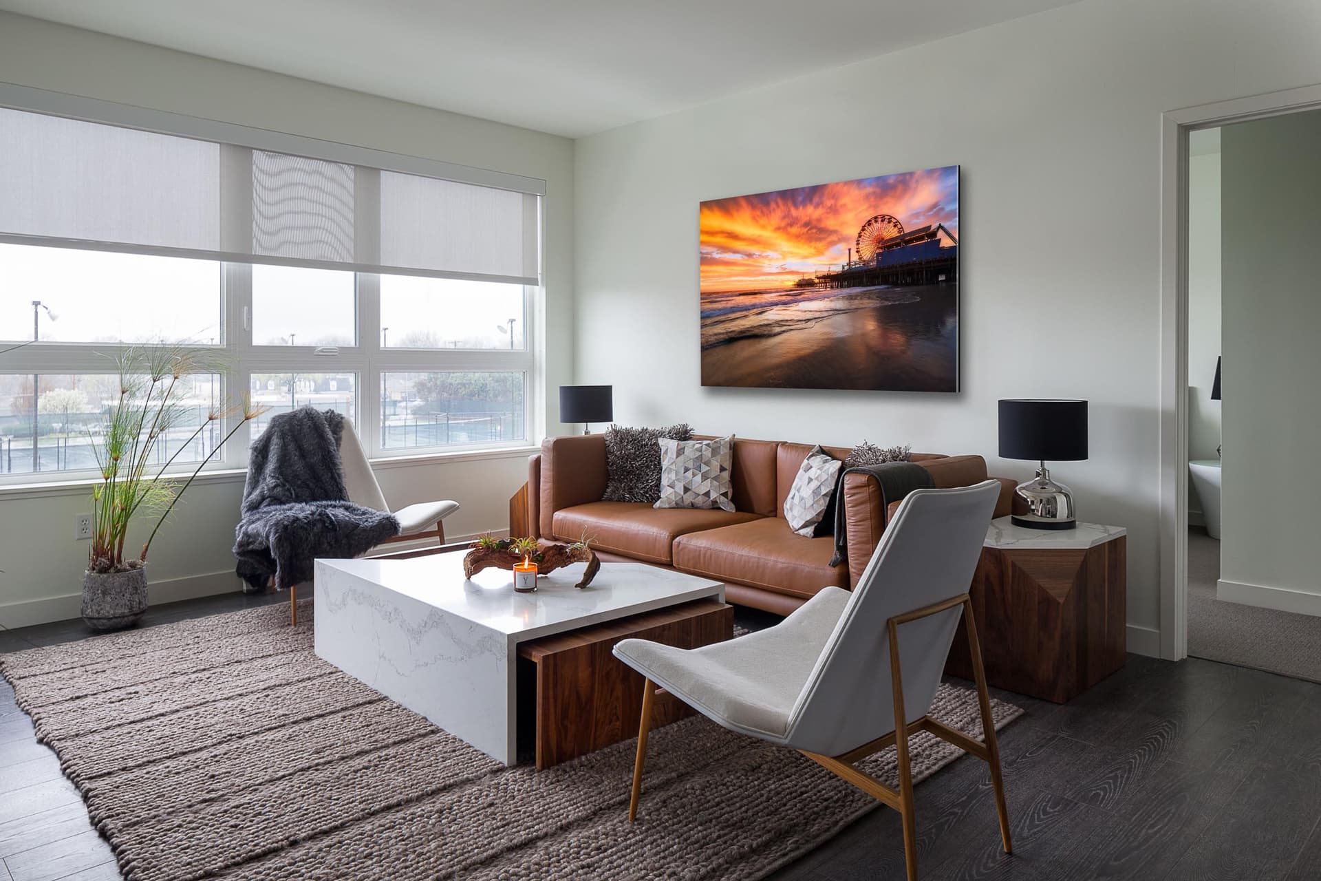 Wall art of Santa Monica Pier in Santa Monica, California by Brent Goldman Photography