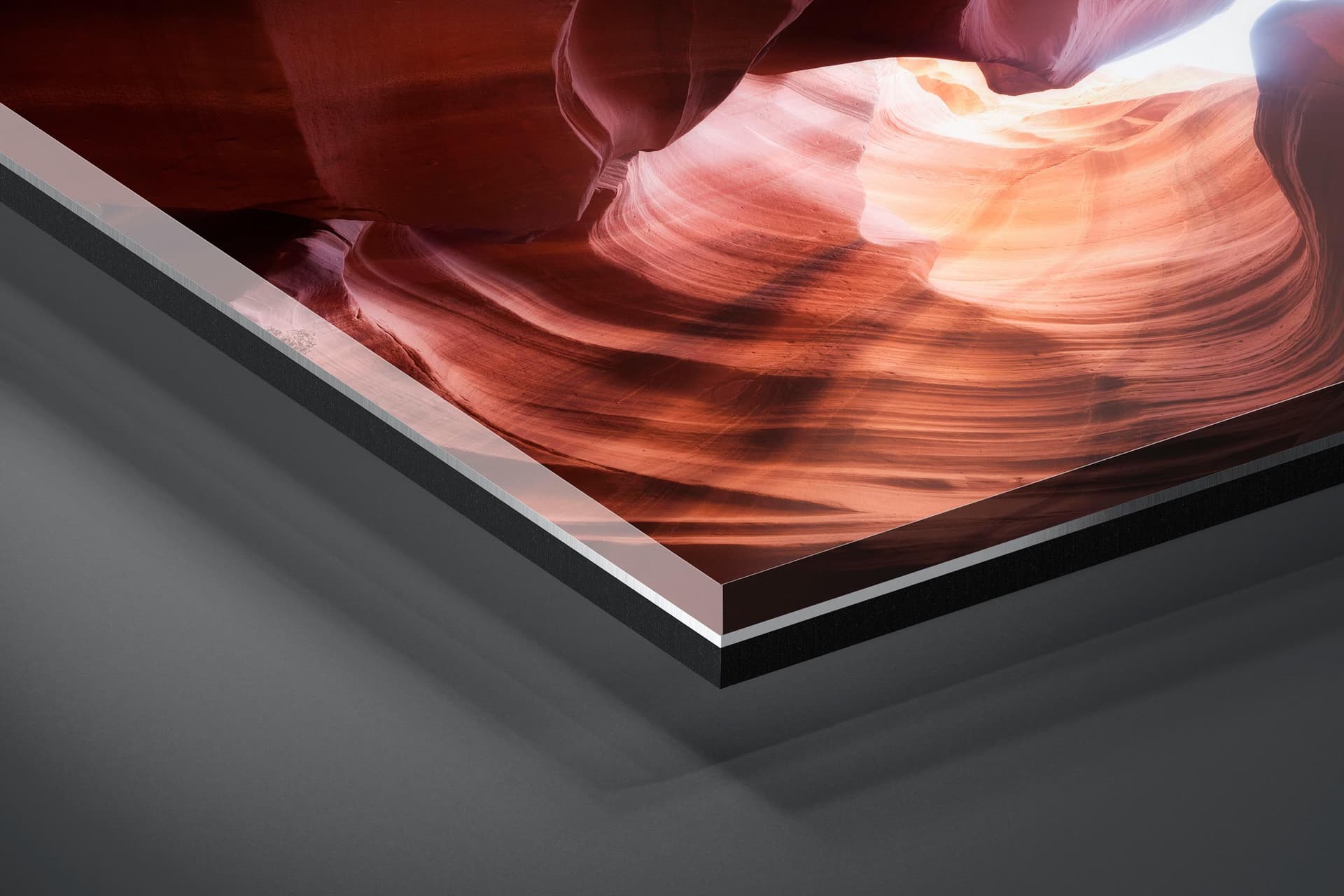 Fine art limited edition acrylic print of Antelope Canyon in Page, Arizona by Brent Goldman Photography