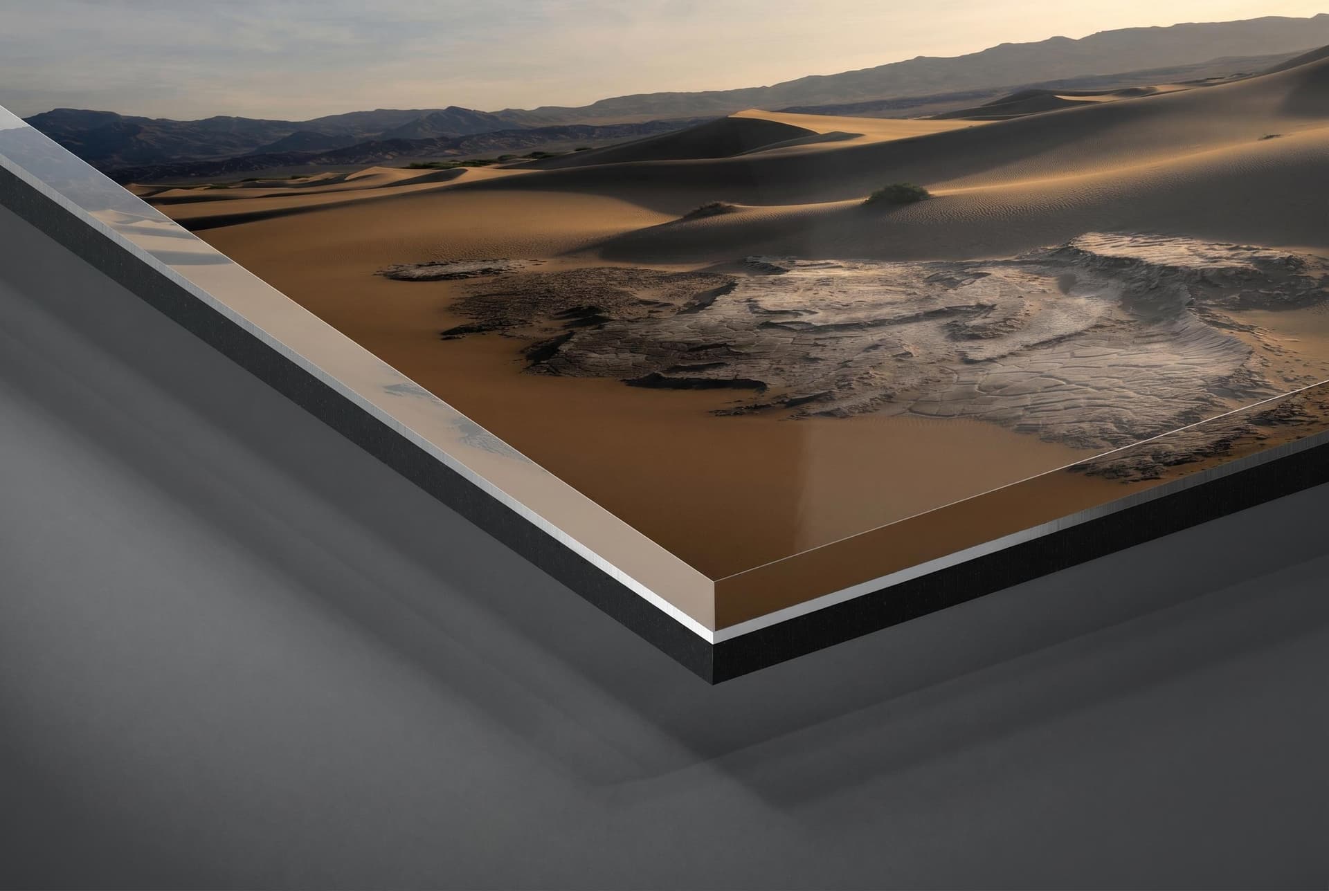 Fine art limited edition acrylic print of Mesquite Flat Sand Dunes in Death Valley, California by Brent Goldman Photography