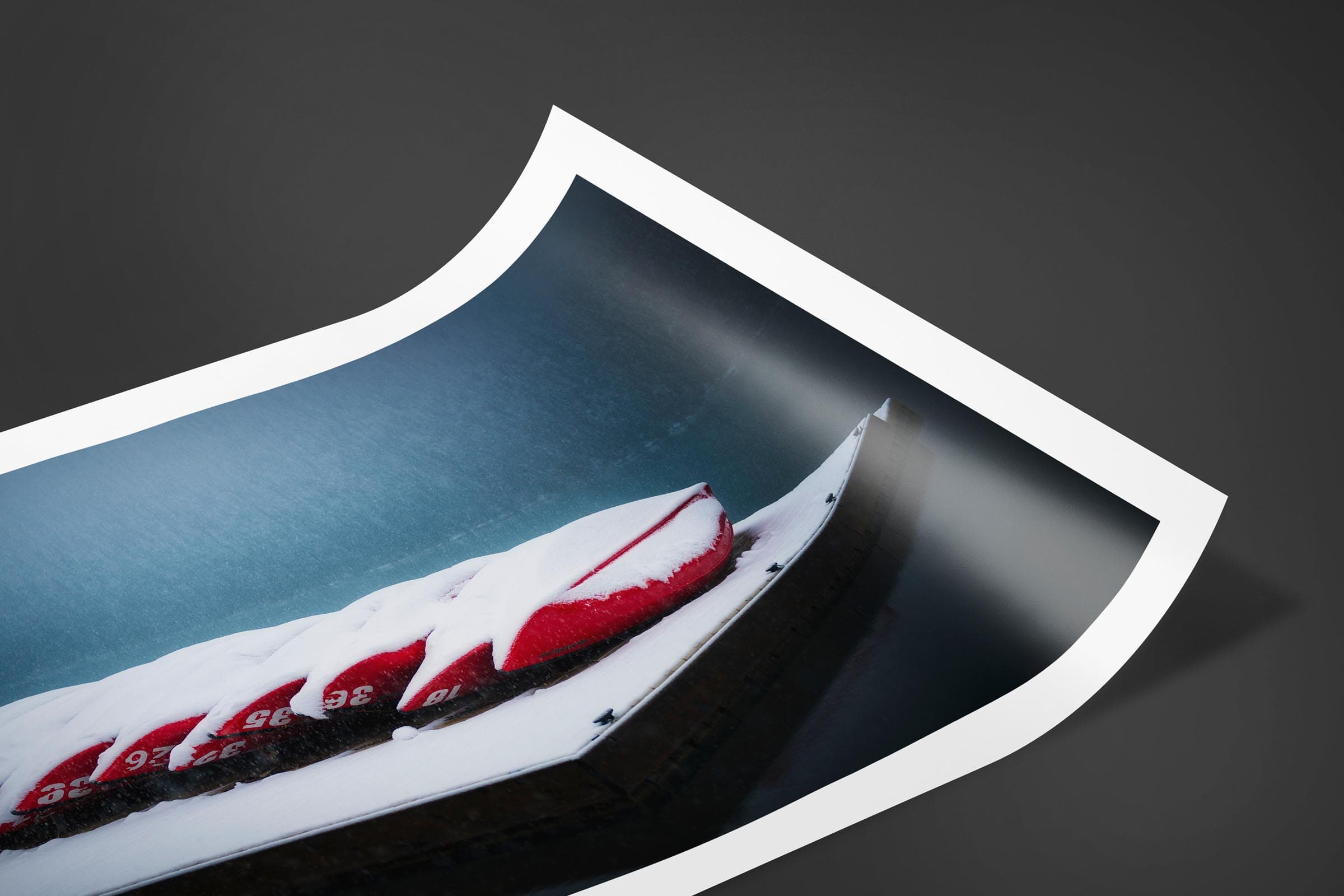 Fine art limited edition print of Canoes Lake Louise in Banff, Canada by Brent Goldman Photography