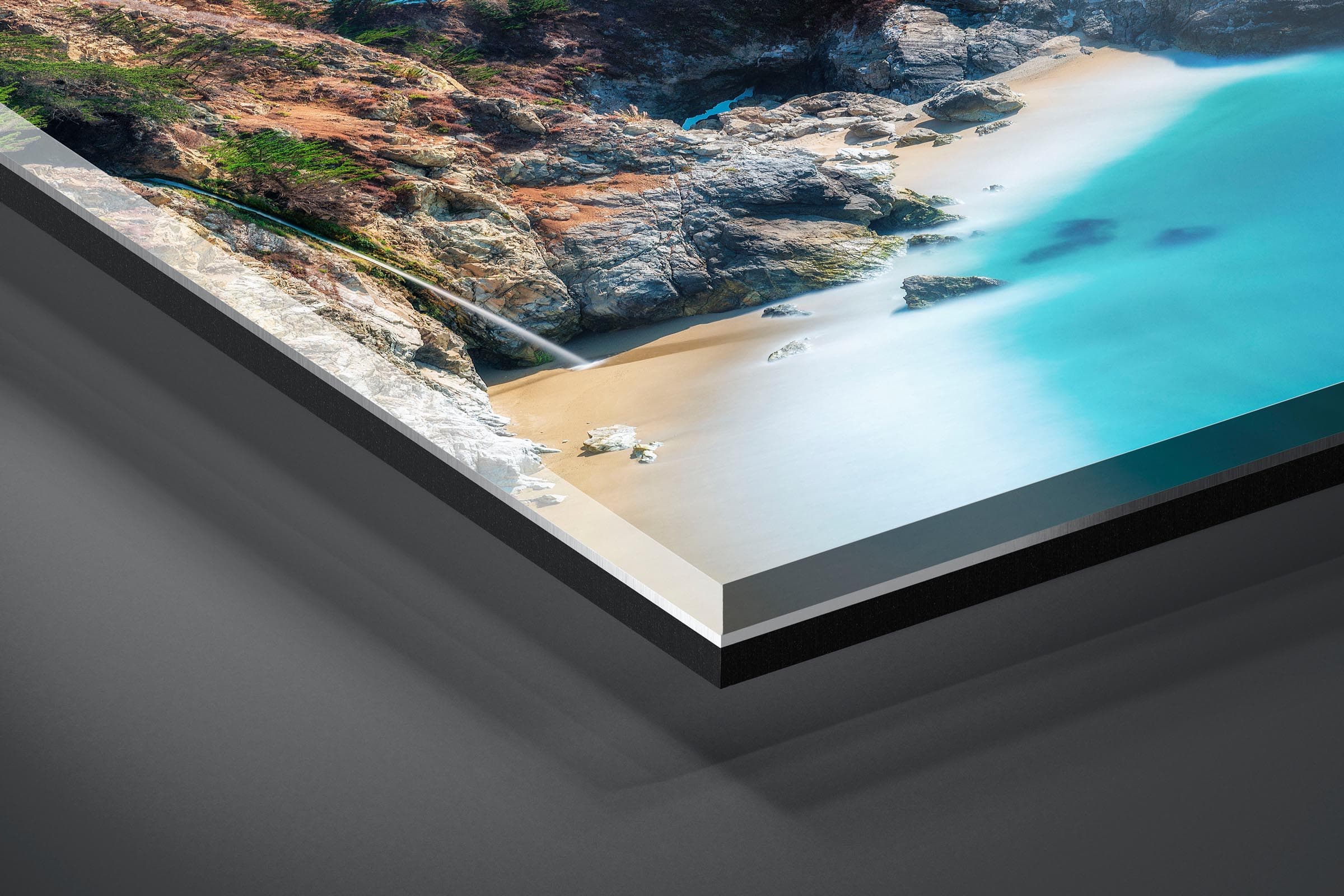 Fine art limited edition acrylic print of McWay Falls in Big Sur, California by Brent Goldman Photography