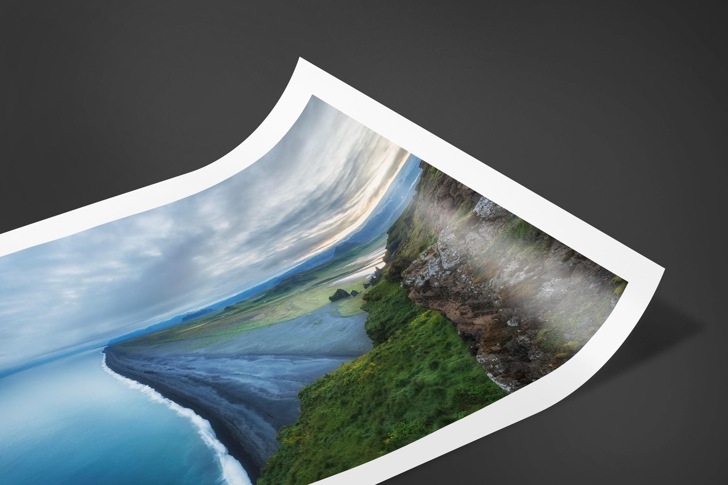 Fine art limited edition print of Black Sand Beach in Dyrholaey , Iceland by Brent Goldman Photography