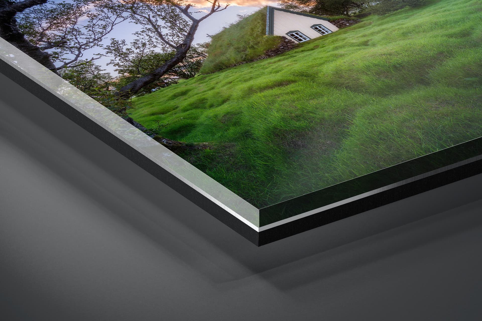 Fine art limited edition acrylic print of Hofskirkja Church in Hof, Iceland by Brent Goldman Photography