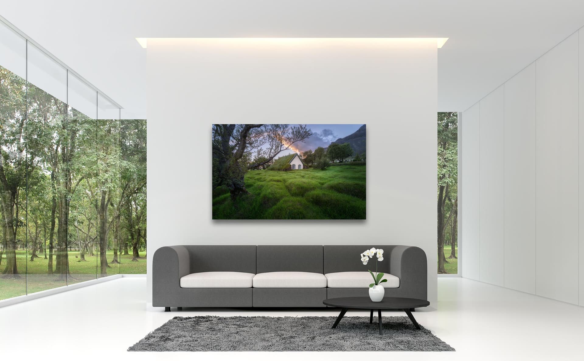 Wall art of Hofskirkja Church in Hof, Iceland by Brent Goldman Photography