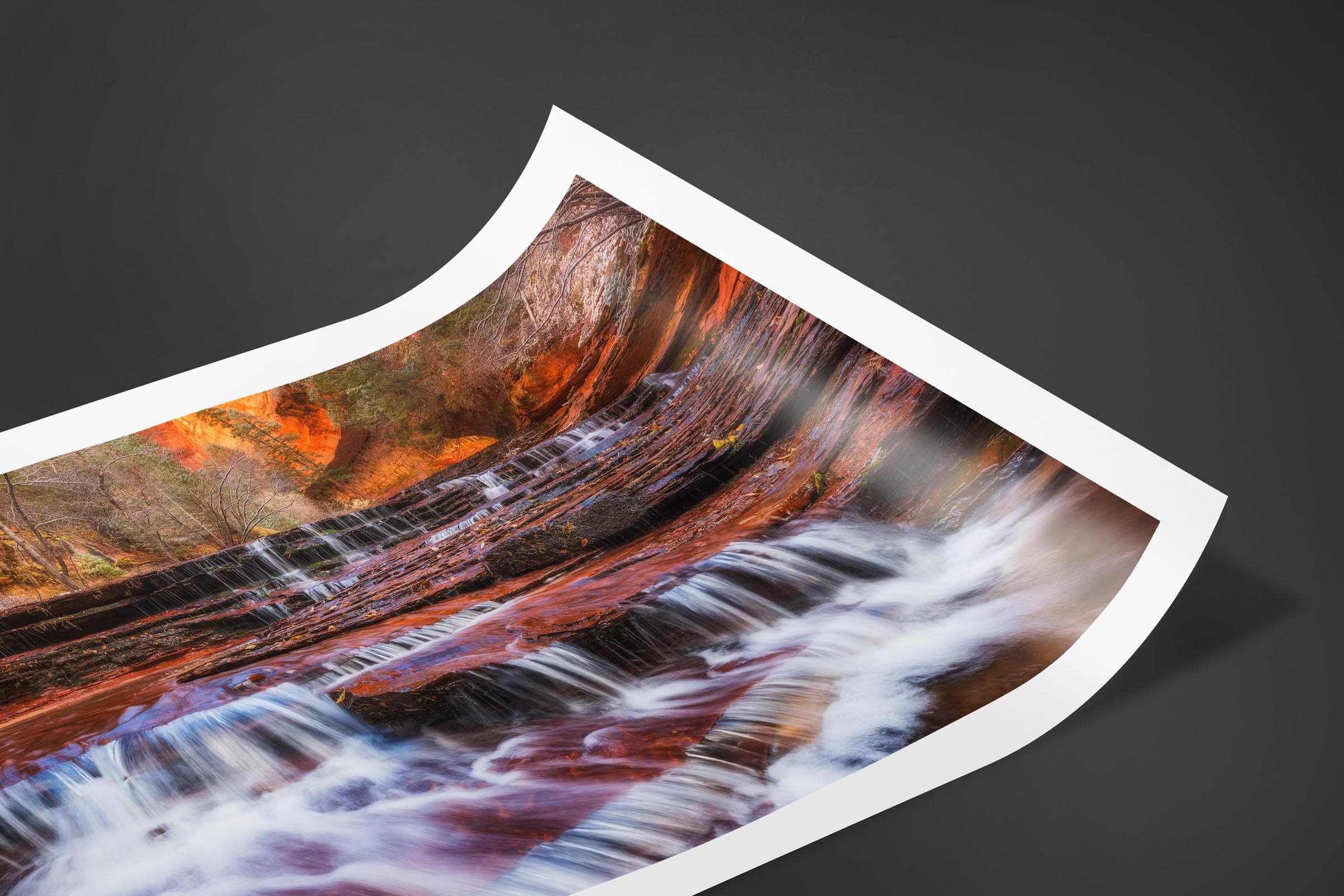 Fine art limited edition print of Archangel Falls in Zion, Utah by Brent Goldman Photography