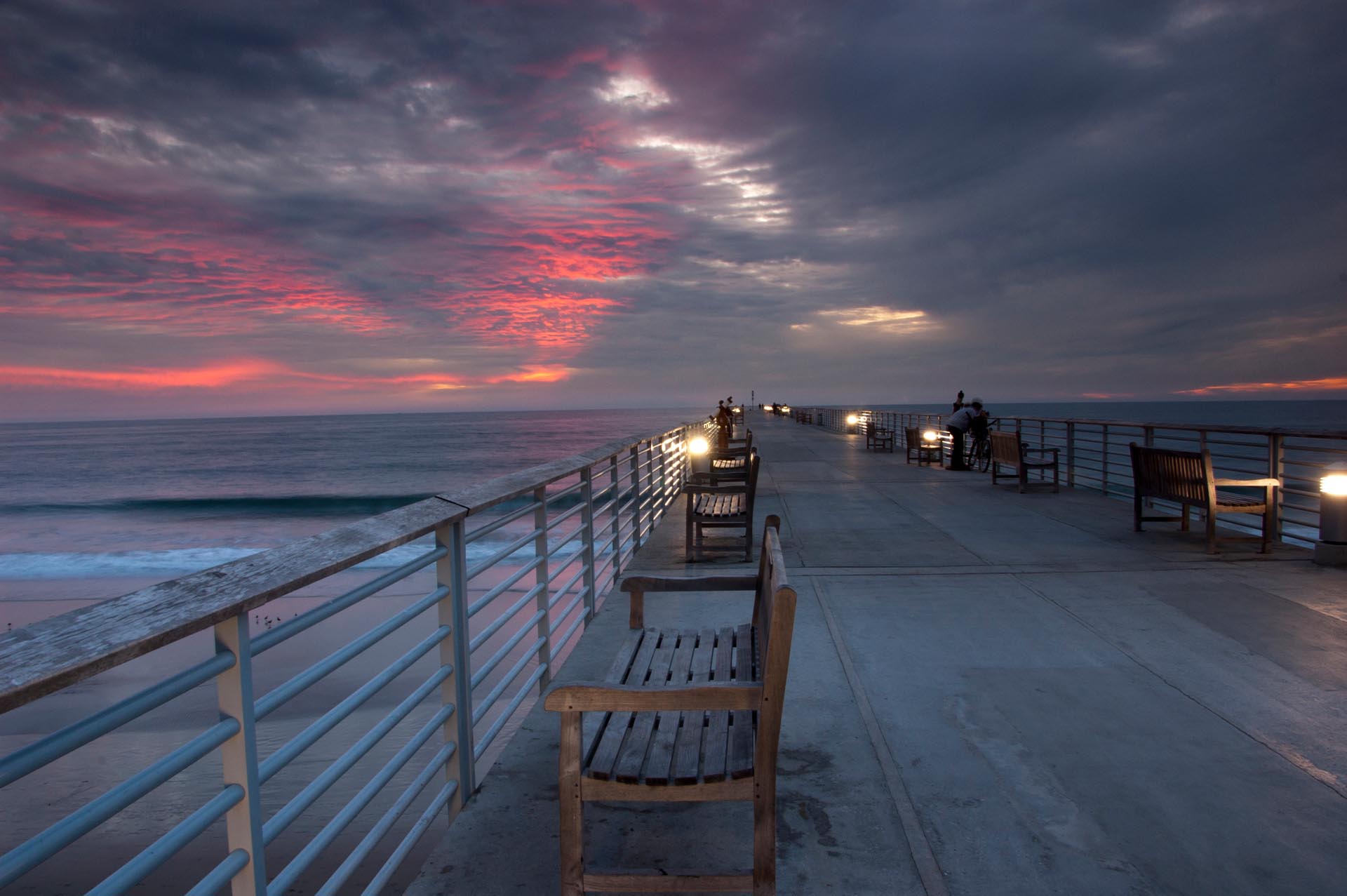 Sunset from Hermosa Beach Pier in Los Angeles
